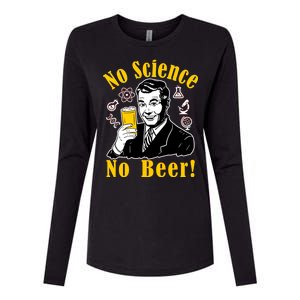 No Science No Beer - Beer Guy Science Logos Womens Cotton Relaxed Long Sleeve T-Shirt