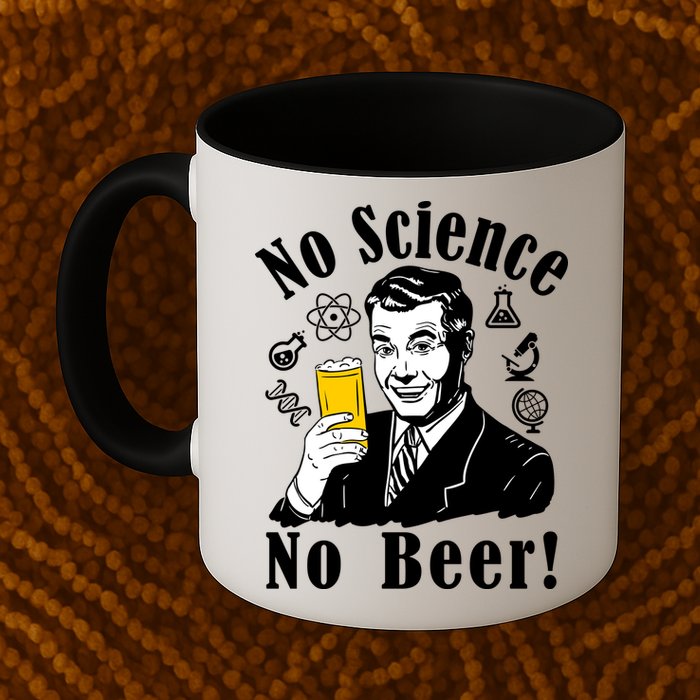 No Science No Beer - Beer Guy Science Logos Mug