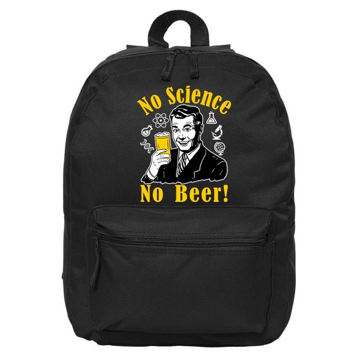 No Science No Beer - Beer Guy Science Logos 16 in Basic Backpack