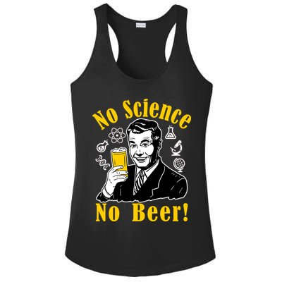 No Science No Beer - Beer Guy Science Logos Ladies PosiCharge Competitor Racerback Tank
