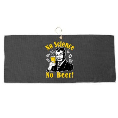 No Science No Beer - Beer Guy Science Logos Large Microfiber Waffle Golf Towel