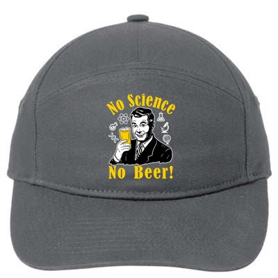 No Science No Beer - Beer Guy Science Logos 7-Panel Snapback Hat