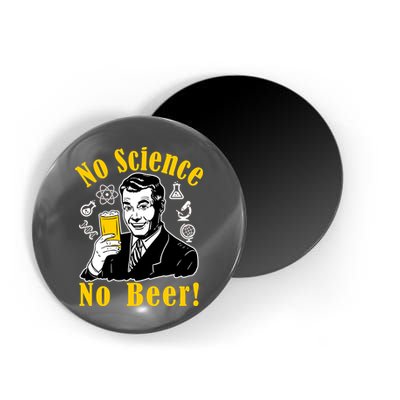 No Science No Beer - Beer Guy Science Logos Magnet