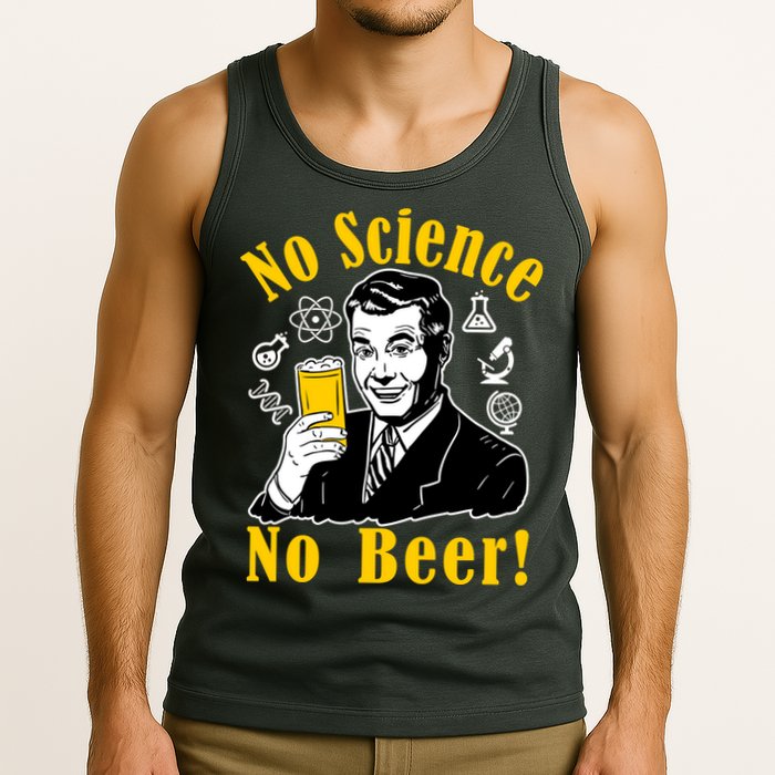 No Science No Beer - Beer Guy Science Logos Tank Top
