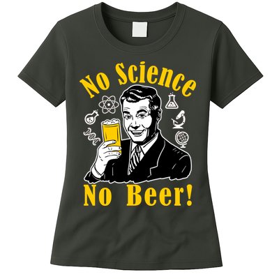 No Science No Beer - Beer Guy Science Logos Womens T-Shirt