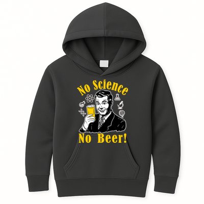 No Science No Beer - Beer Guy Science Logos Kids Hoodie