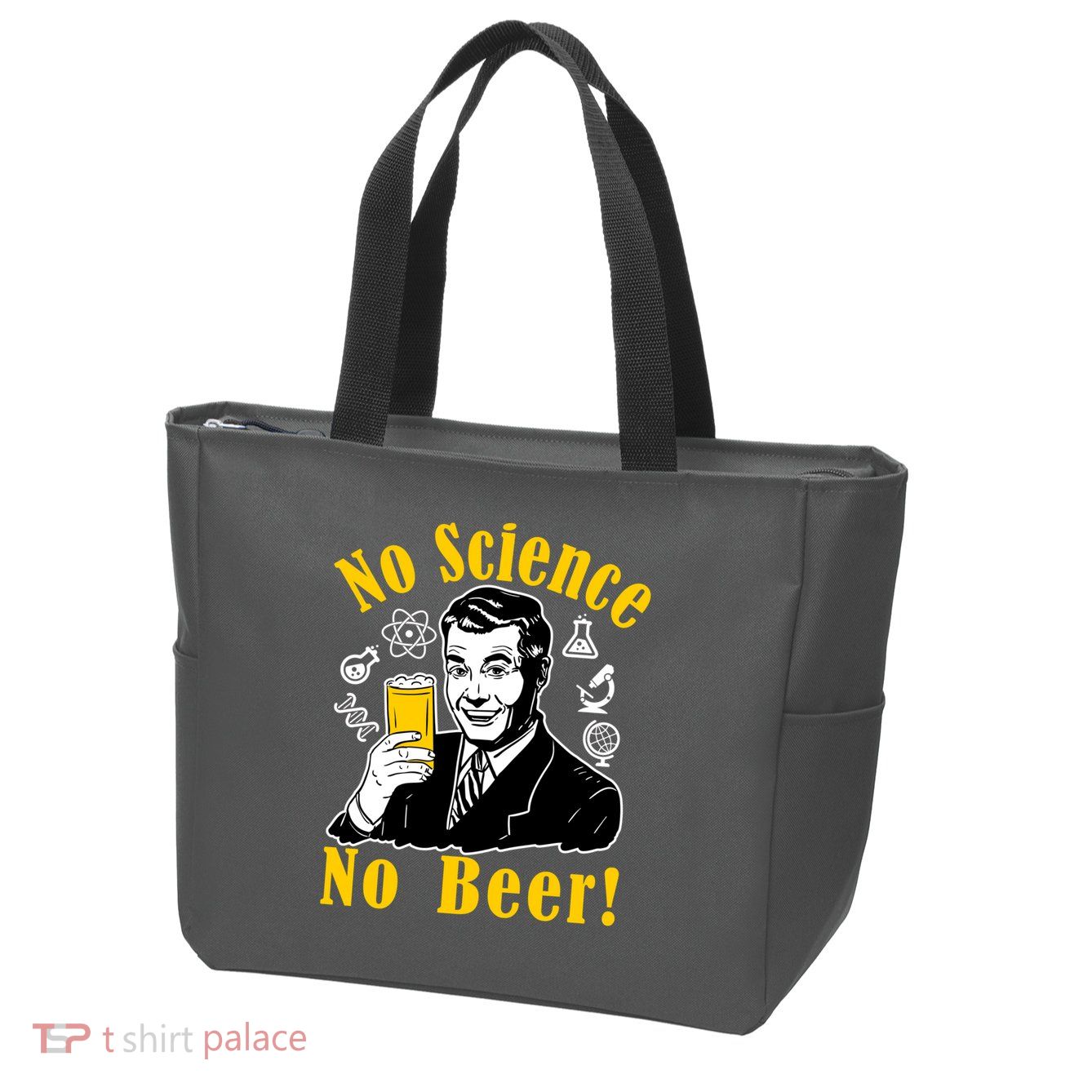 No Science No Beer - Beer Guy Science Logos Zip Tote Bag