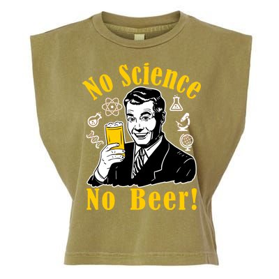 No Science No Beer - Beer Guy Science Logos Garment-Dyed Women's Muscle Tee