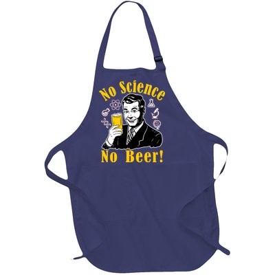 No Science No Beer - Beer Guy Science Logos Full-Length Apron With Pockets