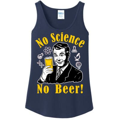 No Science No Beer - Beer Guy Science Logos Ladies Essential Tank