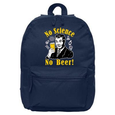 No Science No Beer - Beer Guy Science Logos 16 in Basic Backpack