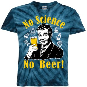 No Science No Beer - Beer Guy Science Logos Kids Tie-Dye T-Shirt