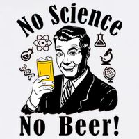 No Science No Beer - Beer Guy Science Logos Garment-Dyed Sweatshirt