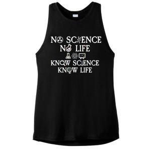 No Science No Life Know Science Know Life Ladies PosiCharge Tri-Blend Wicking Tank