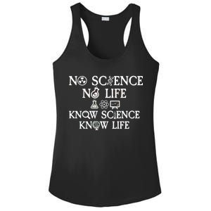 No Science No Life Know Science Know Life Ladies PosiCharge Competitor Racerback Tank