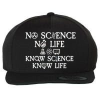 No Science No Life Know Science Know Life Wool Snapback Cap