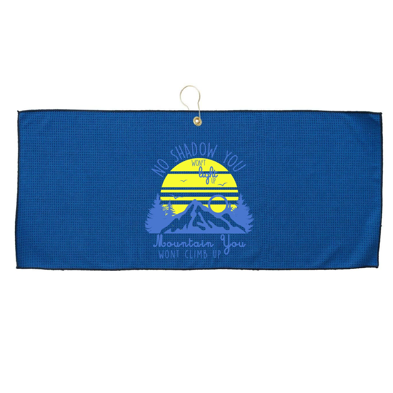 No Shadow You Wont Light Up  Large Microfiber Waffle Golf Towel