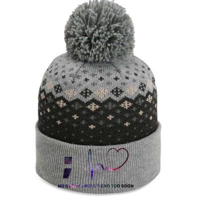 No Story Should End Too Soon The Baniff Cuffed Pom Beanie