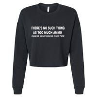 No Such Thing As Too Much Ammo House On Fire Cropped Pullover Crew