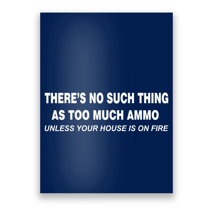 No Such Thing As Too Much Ammo House On Fire Poster