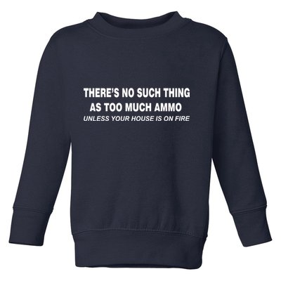 No Such Thing As Too Much Ammo House On Fire Toddler Sweatshirt