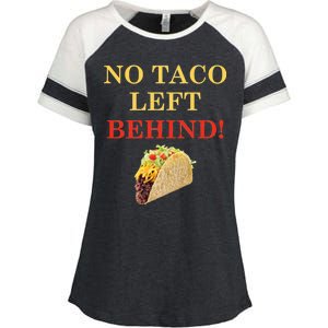 No Taco Left Behind Funny Tacos Enza Ladies Jersey Colorblock Tee