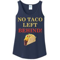 No Taco Left Behind Funny Tacos Ladies Essential Tank