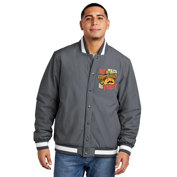 No Taco No Party Insulated Varsity Jacket