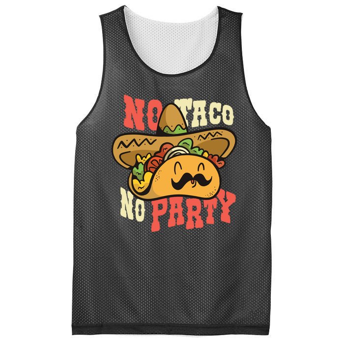 No Taco No Party Mesh Reversible Basketball Jersey Tank