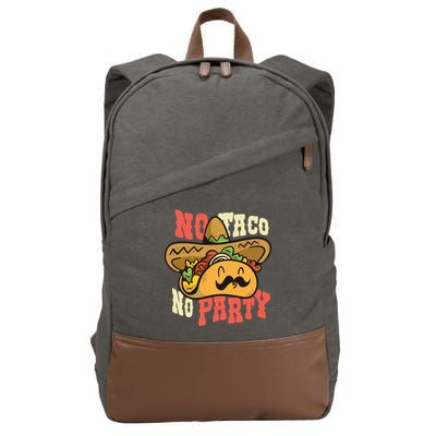 No Taco No Party Cotton Canvas Backpack