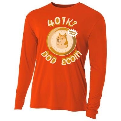 No Thanks I've Got Dogecoin Cooling Performance Long Sleeve Crew