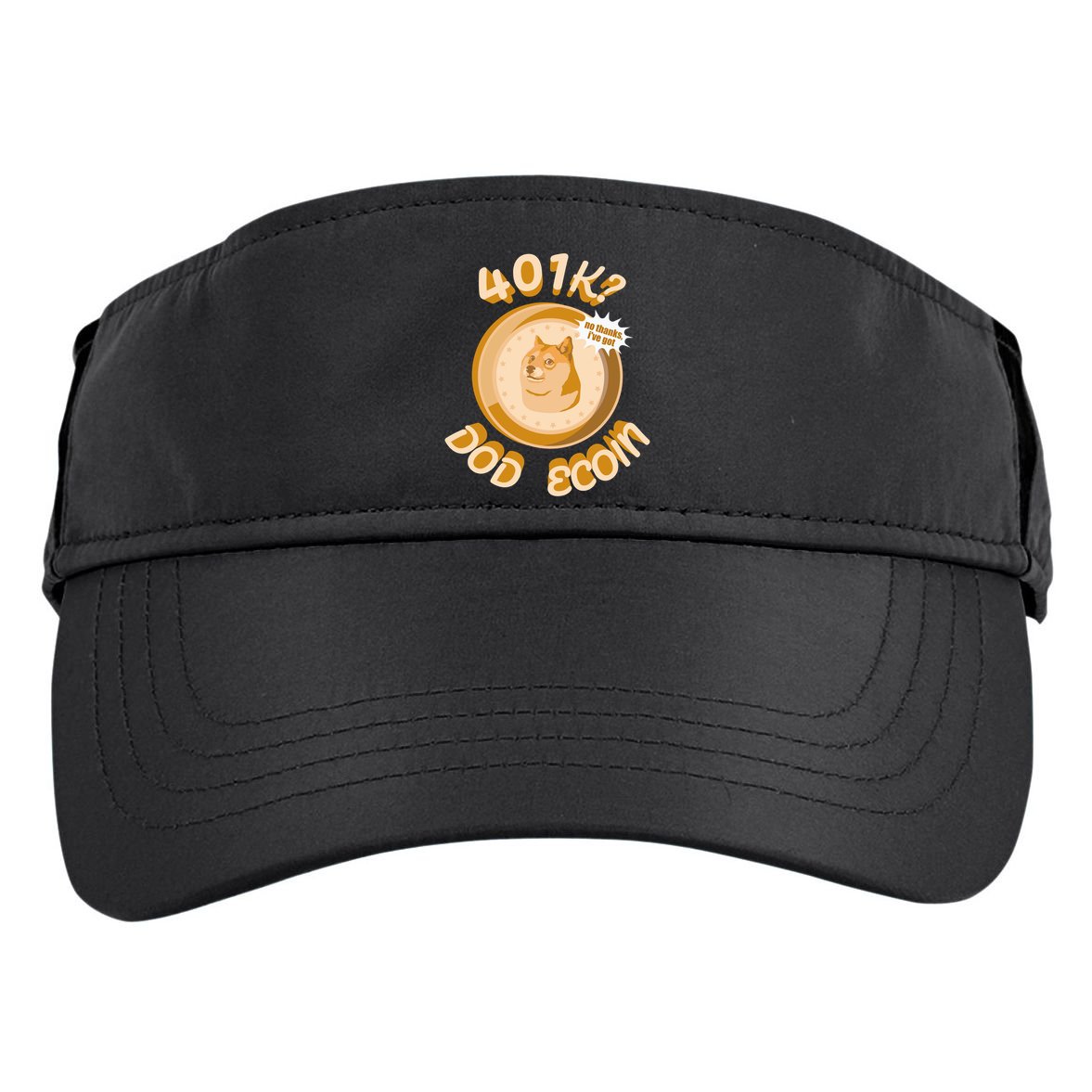 No Thanks I've Got Dogecoin Adult Drive Performance Visor