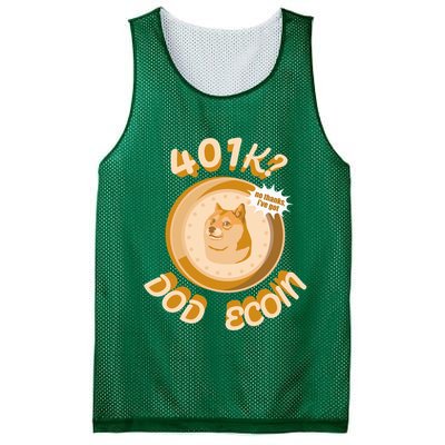 No Thanks I've Got Dogecoin Mesh Reversible Basketball Jersey Tank