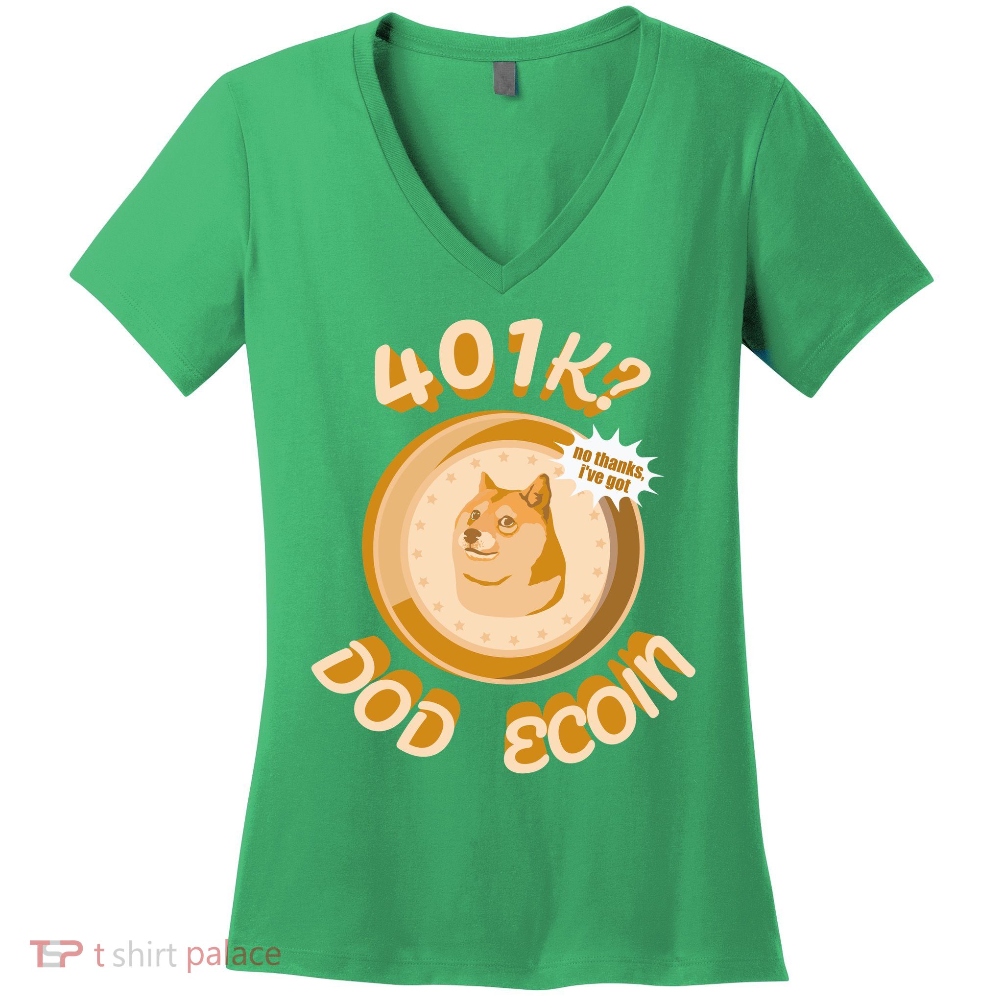No Thanks I've Got Dogecoin Women's V-Neck T-Shirt