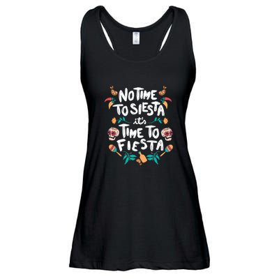 No Time To Siesta It's Time To Fiesta Ladies Essential Flowy Tank