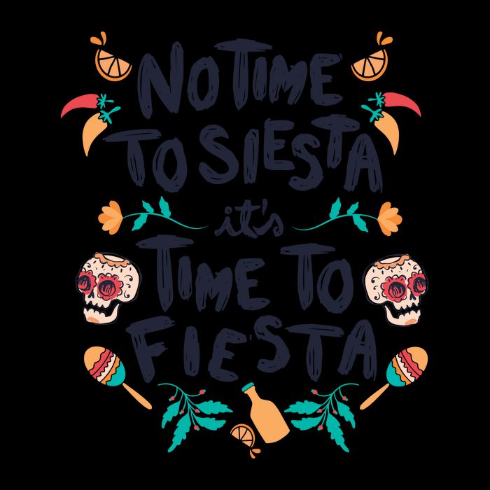No Time To Siesta It's Time To Fiesta 16oz Travel Tumbler