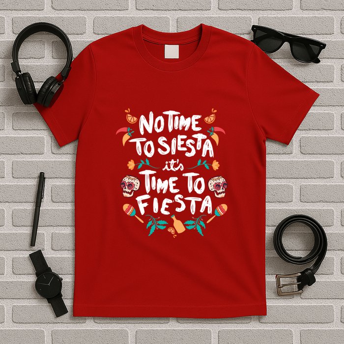 No Time To Siesta It's Time To Fiesta T-Shirt