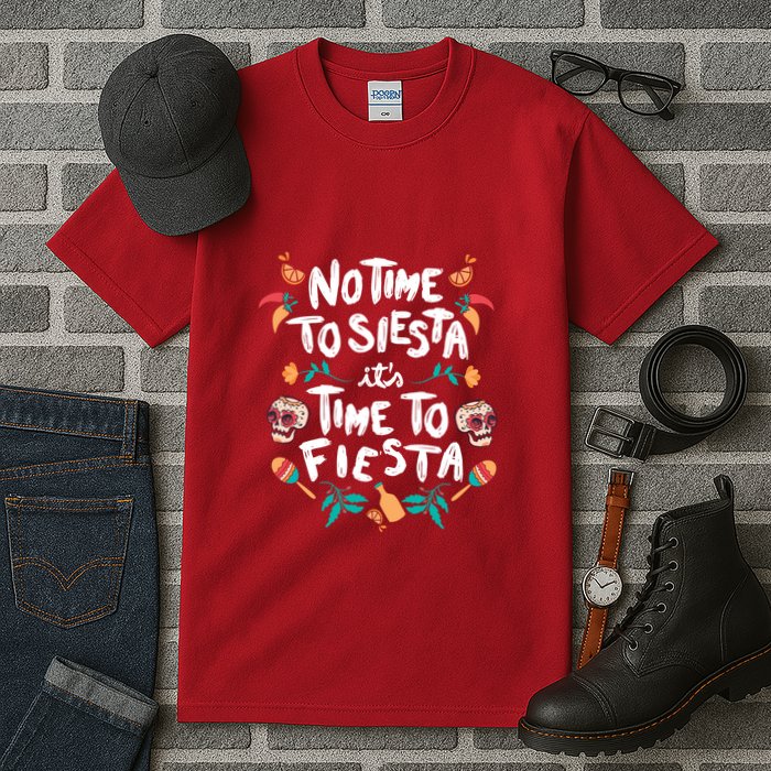 No Time To Siesta It's Time To Fiesta Tall T-Shirt