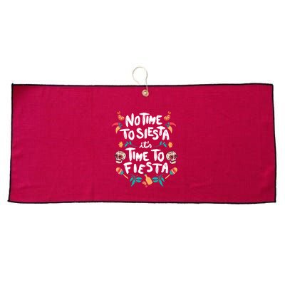No Time To Siesta It's Time To Fiesta Large Microfiber Waffle Golf Towel