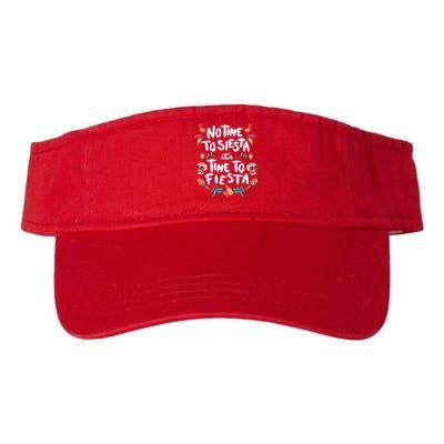 No Time To Siesta It's Time To Fiesta Valucap Bio-Washed Visor