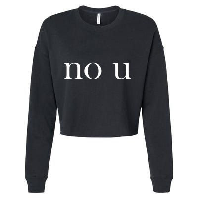 No U Meme Cropped Pullover Crew