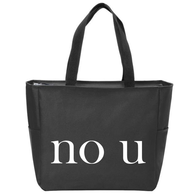 No U Meme Zip Tote Bag