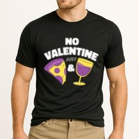 No Valentine Just Pizza And Wine Cooling Performance Crew T-Shirt