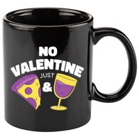 No Valentine Just Pizza And Wine 11oz C Handle Ceramic Mug