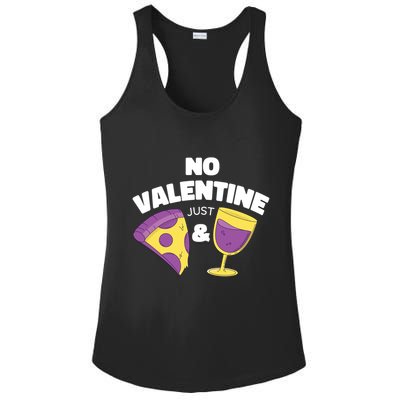 No Valentine Just Pizza And Wine Ladies PosiCharge Competitor Racerback Tank
