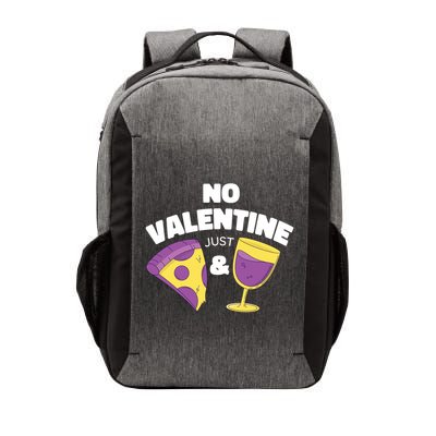 No Valentine Just Pizza And Wine Vector Backpack
