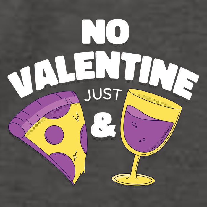 No Valentine Just Pizza And Wine Vector Backpack