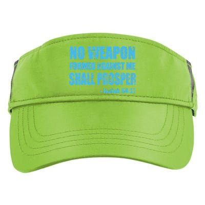 No Weapon Formed Against Me Shall Prosper Isaiah Adult Drive Performance Visor