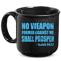 No Weapon Formed Against Me Shall Prosper Isaiah 15oz Campfire Ceramic Mug