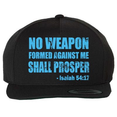 No Weapon Formed Against Me Shall Prosper Isaiah Wool Snapback Cap